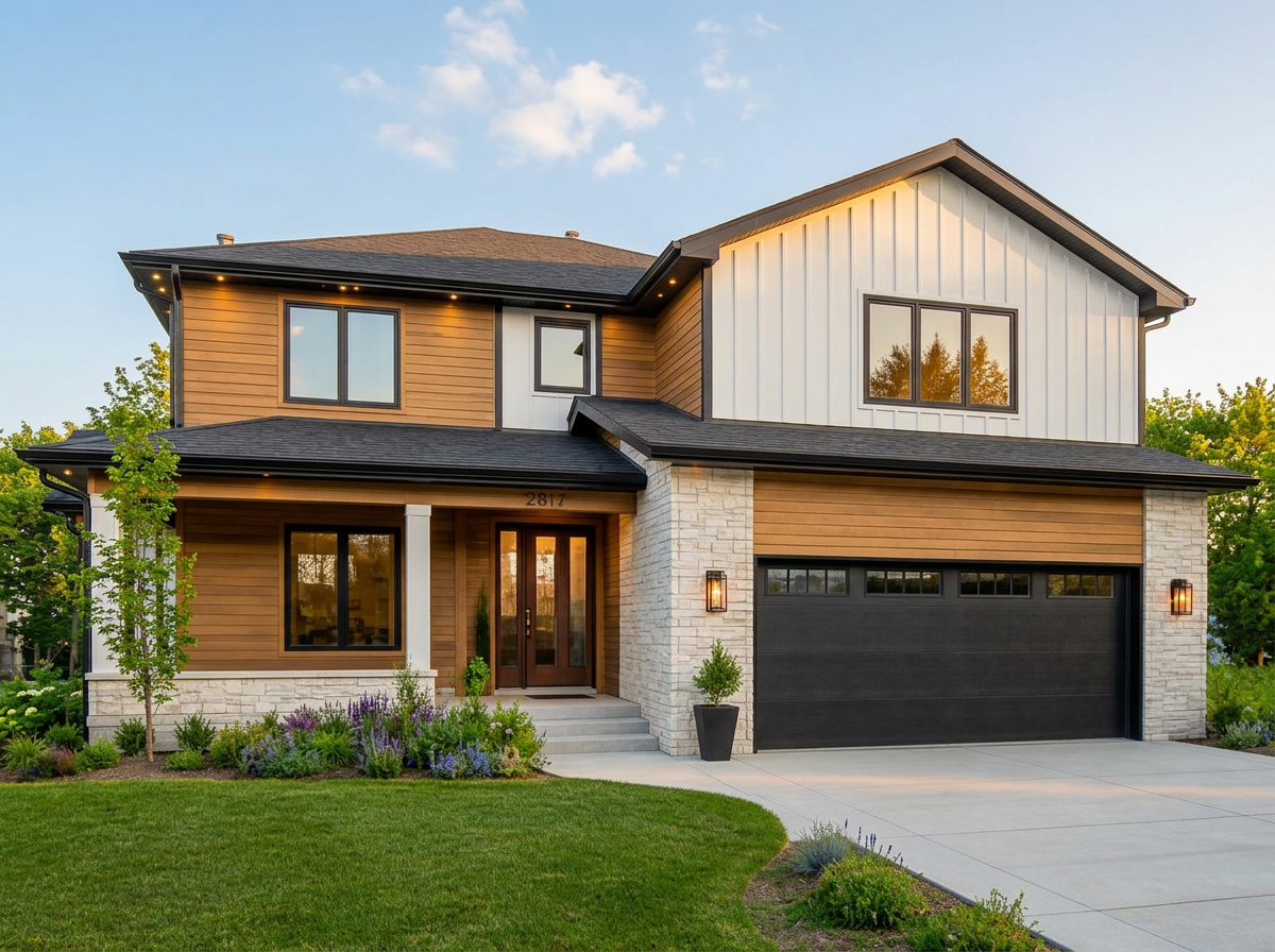 Completed modern residential project in California